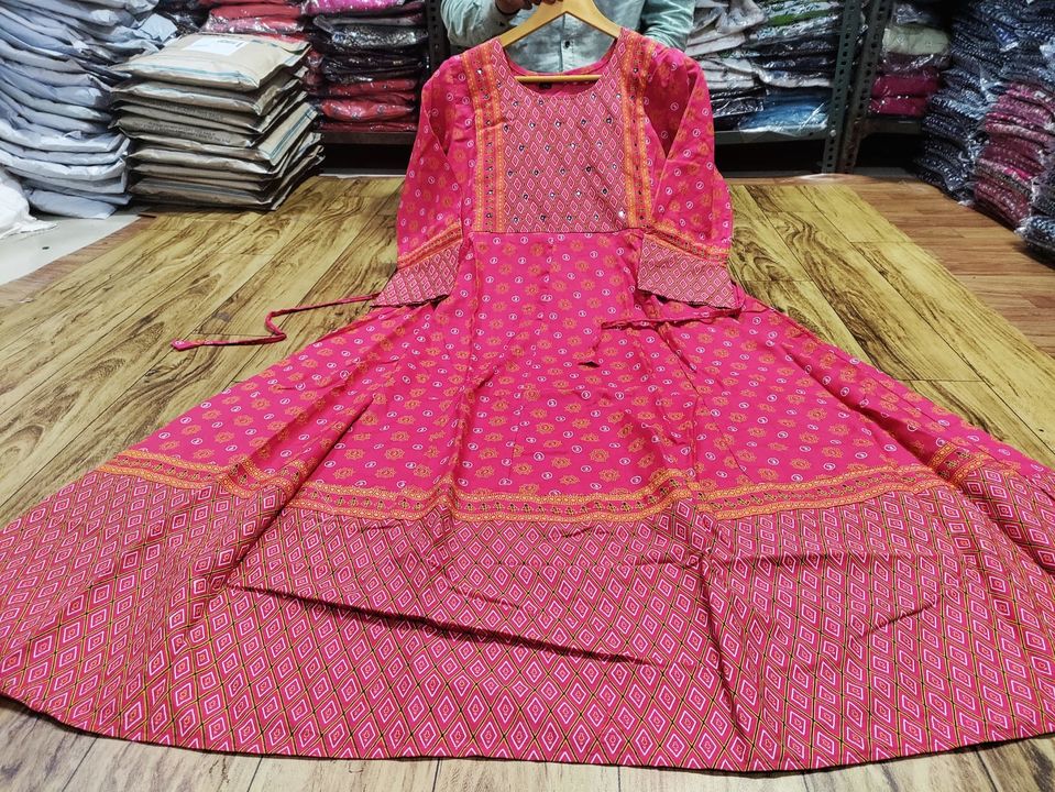 Good quality reyon kurti with hand work  uploaded by Rudra enterprises on 3/7/2022