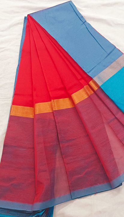 Mangalagiri pattu plain saree  uploaded by Ramesh handlooms on 3/7/2022