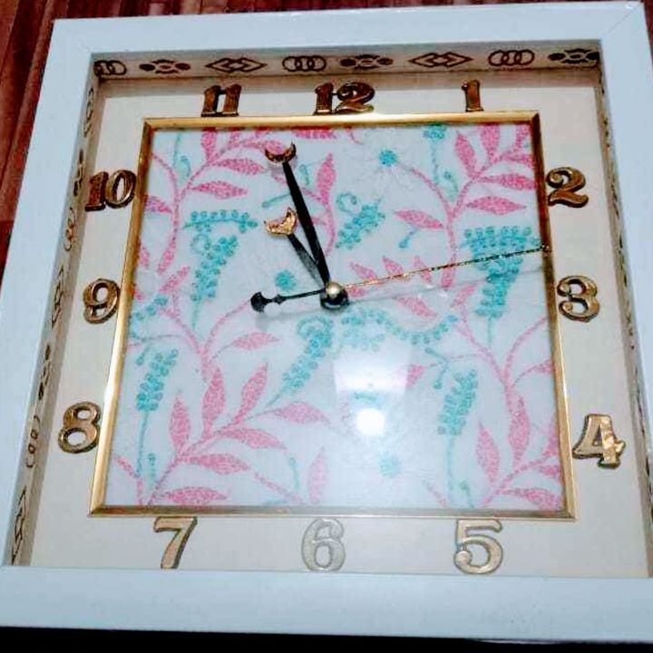 Wall clock with chikan work uploaded by business on 3/7/2022