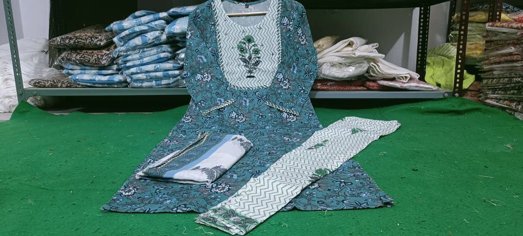 Kurti with pant and dupatta  uploaded by business on 3/7/2022