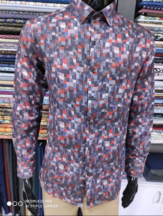 Linen digital printed shirt uploaded by business on 3/7/2022