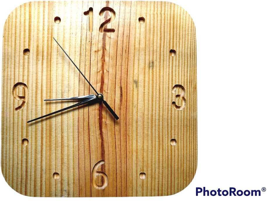 Natural wooden wall clocks uploaded by Creative art hub on 3/8/2022