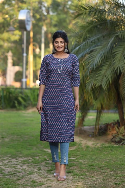 Cotton printed kurti  uploaded by business on 3/8/2022