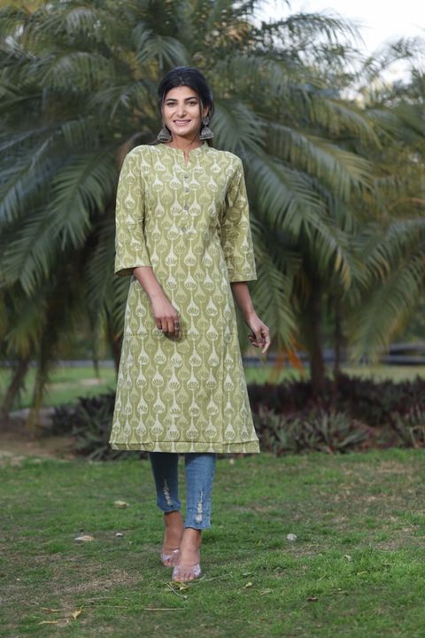 Cotton printed kurti  uploaded by Cotton fabric on 3/8/2022