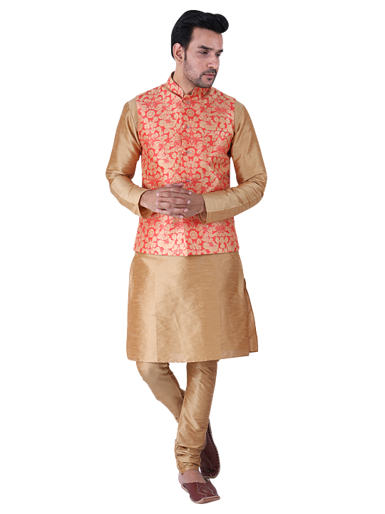 Printed sadri (coats) with cream kurta and pajama  uploaded by business on 10/12/2020