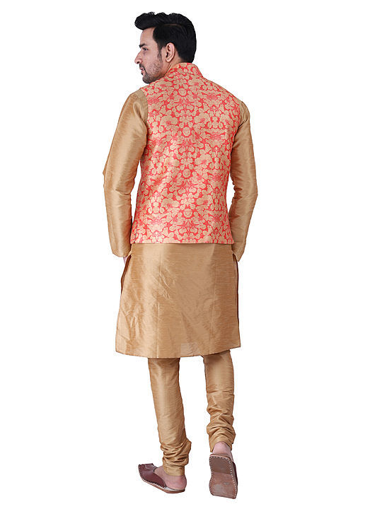 Printed sadri (coats) with cream kurta and pajama  uploaded by Kurta hun on 10/12/2020