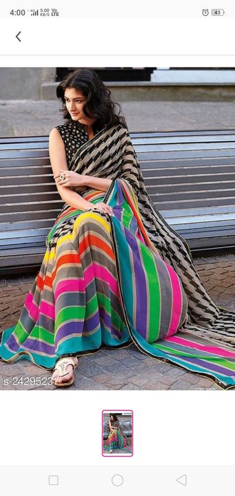 Georgette saree uploaded by business on 3/9/2022