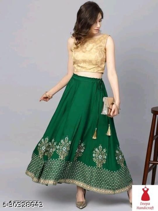 Product image with price: Rs. 299, ID: green-skirt-7a62bd15