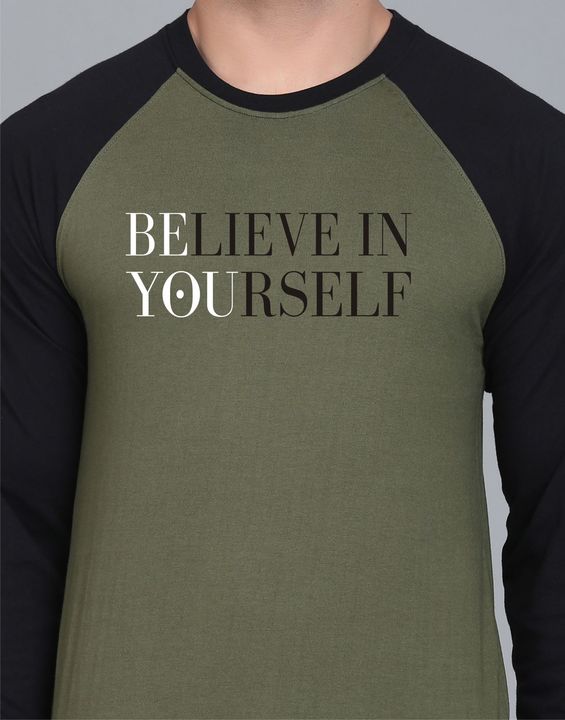 Believe in YourSelf -Premium Quality Poly Cotton T-shirt -Raglan Pattern  uploaded by business on 3/9/2022