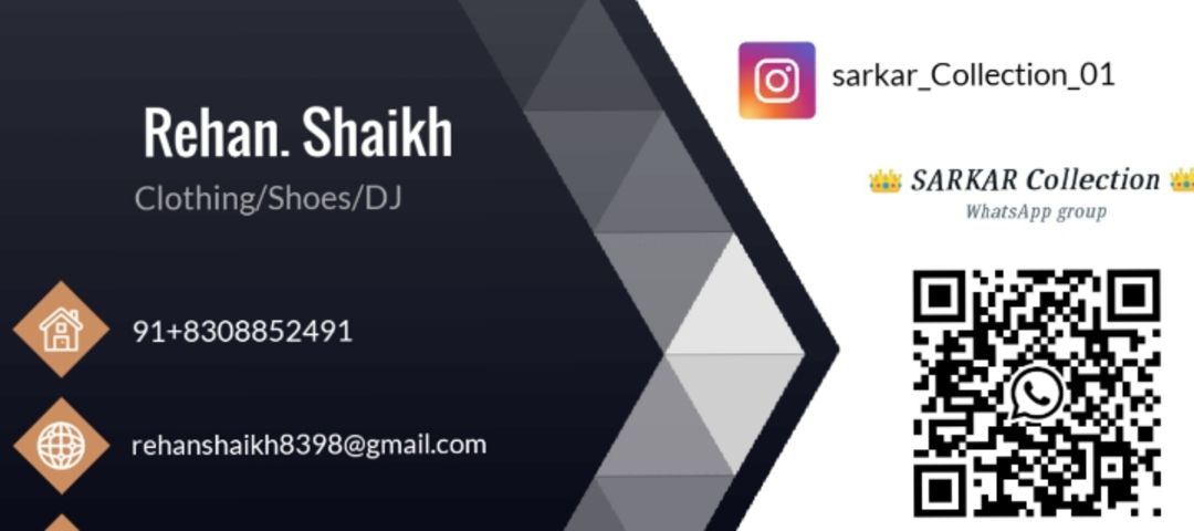 Visiting card store images of SARKAR men's clothing & Shoe's