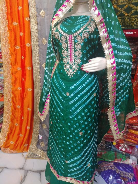 Product image with price: Rs. 950, ID: pure-bandhani-suits-7a1c06c0