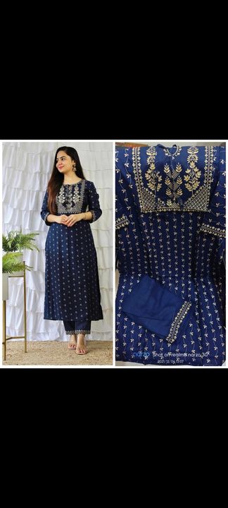 Post image *JARI BLUE💙*🙃🙃🙃🙃🙃🙃🙃🙃🙃👗👉 Kurti with pant Fabric 👉 _Rayon_
Size 👉 || M/38 to XXL/44| 
👉 Price - 450 ONLY-*👉 🤗🤗🤗🤗🤗🤗🤗🤗🤗*FULL STOCK*
