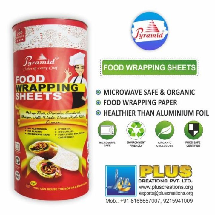 PYRAMID - Multi-Purpose Food Wrapping Paper Sheets (11 x 11 Inches) (200)

 uploaded by business on 3/10/2022