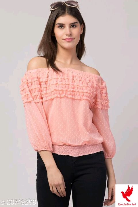 Post image 🥳🥳Book Now 🥰🥰🥰 Casual Off Shoulder Design Women Crop TopName: Casual Off Shoulder Design Women Crop TopFabric: CottonSleeve Length: Short SleevesPattern: SolidMultipack: 1Sizes:S (Bust Size: 34 in, Length Size: 18 in) M (Bust Size: 36 in, Length Size: 18 in) L (Bust Size: 38 in, Length Size: 18 in) 
Country of Origin: India