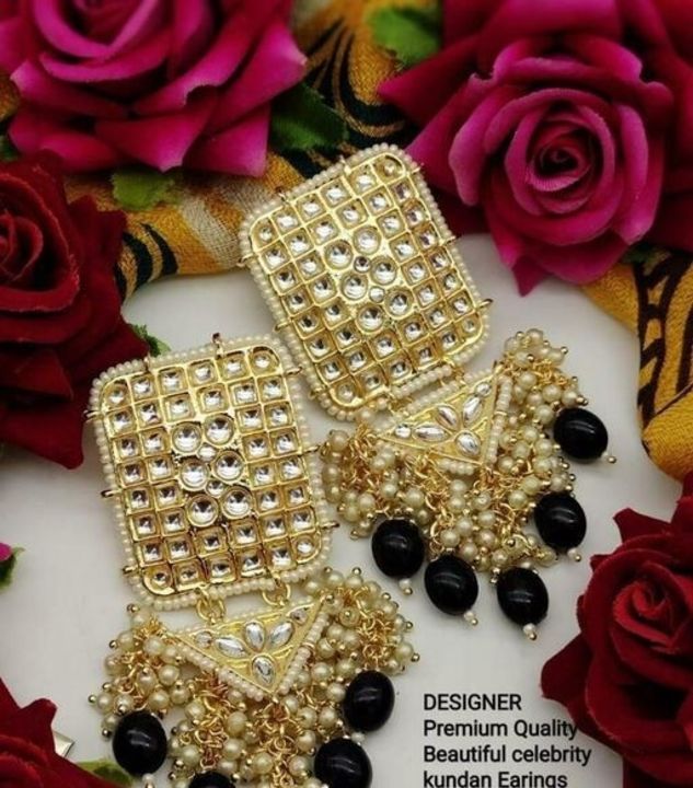 Kundan earring uploaded by Queen collection on 3/10/2022