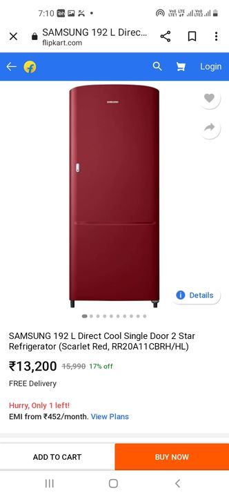 Samsung refrigerator  uploaded by Electronics on 3/10/2022