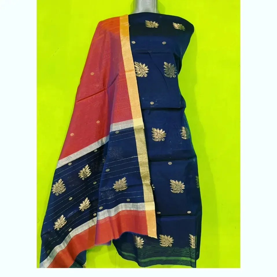 Pure handwoven chanderi fancy dress material uploaded by Virasat chanderi handloom on 3/10/2022