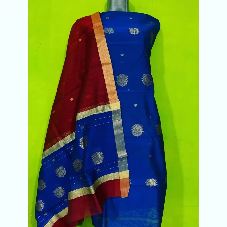 Pure handwoven chanderi fancy dress material uploaded by Virasat chanderi handloom on 3/10/2022