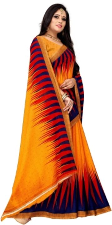Printed Georgette saree uploaded by BAL GOPAL COLLECTION on 3/10/2022