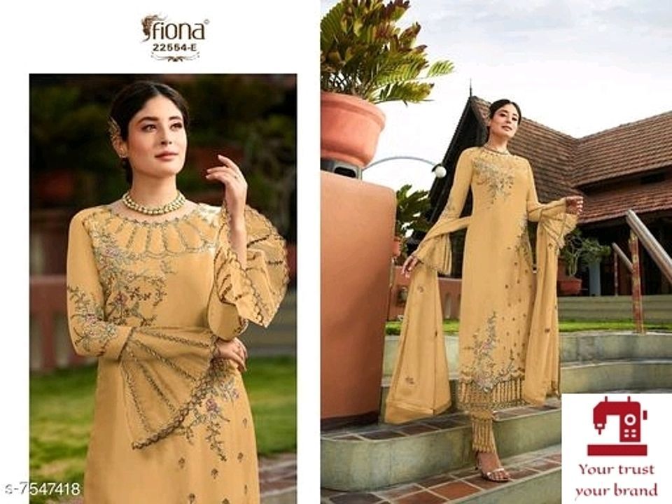 ⚡ Myra Pretty Salwar Semi Stitched Suits

Top Fabric: Faux Georgette 
Bottom Fabric: Shantoon
Dupatt uploaded by business on 10/13/2020