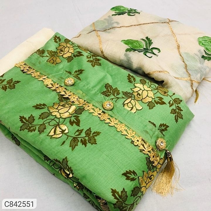 *Catalog Name:* Latest Chanderi Embroidered Work Dress Materials

*Details:*
Description: It has 1 P uploaded by Your trust your brand on 10/13/2020