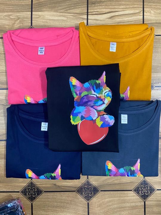 Trendy cat print tshirt. uploaded by Heer Fashion on 3/11/2022