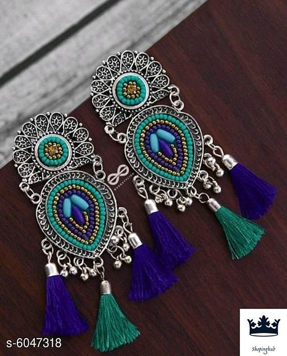 Catalog Name:*Feminine Beautiful Earrings*
Base Metal: Brass
Plating: Oxidised Silver
Stone Type: Ar uploaded by business on 10/13/2020