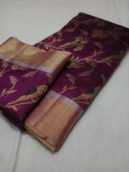 Pure handwoven full jaal work pattu silk chanderi saree uploaded by Virasat chanderi handloom on 3/11/2022