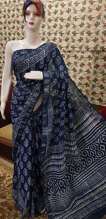 Line saress with blouse pis free shipping uploaded by Shyam handcraft bagru Jaipur Rajast on 10/13/2020