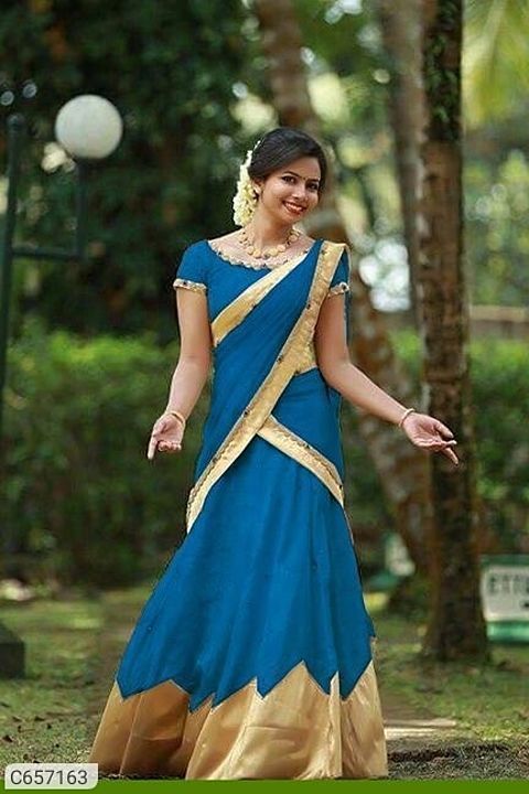 Post image Hey! Checkout my new collection called South Indian Style taffeta silk Leh.