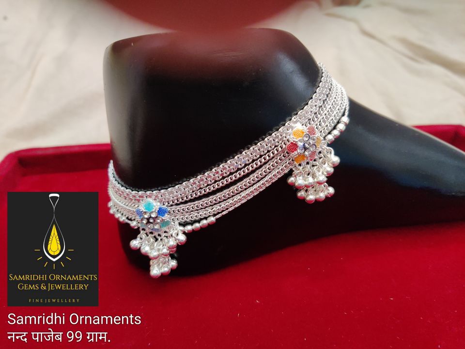 Silver Pajeb and Payal uploaded by Samridhi Ornaments Gems & Jewellery on 3/12/2022