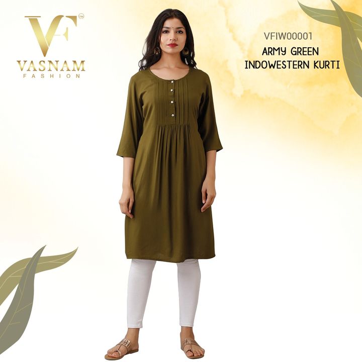 Army Green Indo Western Casual Solid Flared Kurti

 uploaded by business on 3/12/2022