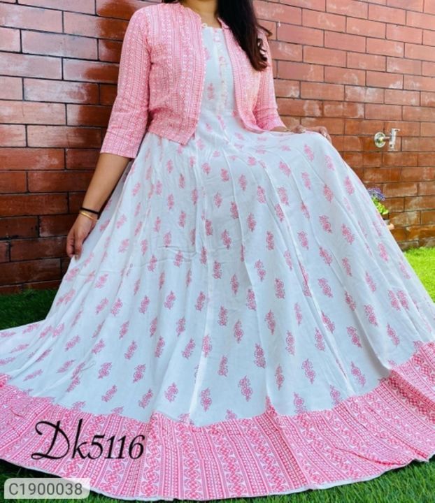 Beautiful Printed Rayon Ankle Length Kurtis With Jacket uploaded by DANGAR  COLLECTION  on 3/13/2022