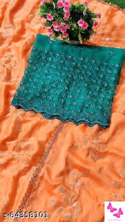 Designer saree with designer blouse uploaded by business on 3/13/2022