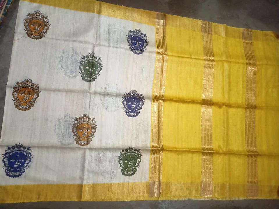 Post image I'm manufacturer of all types silk saree with beautiful prints 🎉🎉Handloom 100%silk saree with beautiful prints and suit...🎉🥀 Best quality of silk saree..&amp; no code.plz contact me:- 9973191800