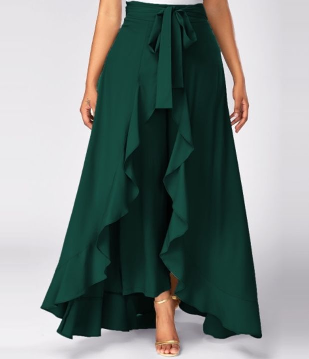 aaliya fashion Flared Women Green Trousers
 uploaded by Online shopping.  on 3/13/2022