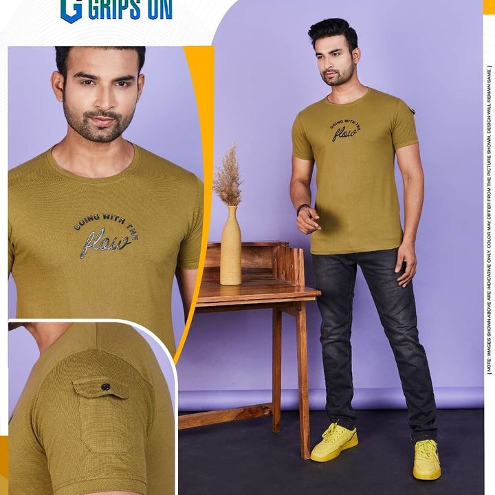 Post image Cargo Men's T-shirts Size M to Xl Brand: Grips On Heavy Fabric with Stylish Look Mrp 599/-Our price 349/- only😎😎😎