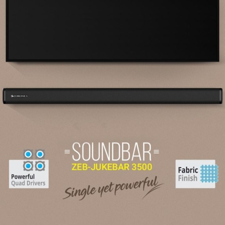 ZEBRONICS Juke bar 3500 60 W Bluetooth Soundbar

Power Output(RMS): 60 W

Power Source: AC Adapter

 uploaded by business on 3/14/2022