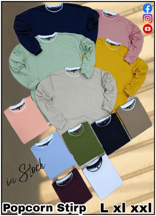 Men's Roundneck Full Sleeves T-shirt  uploaded by Shivam Garments on 3/14/2022