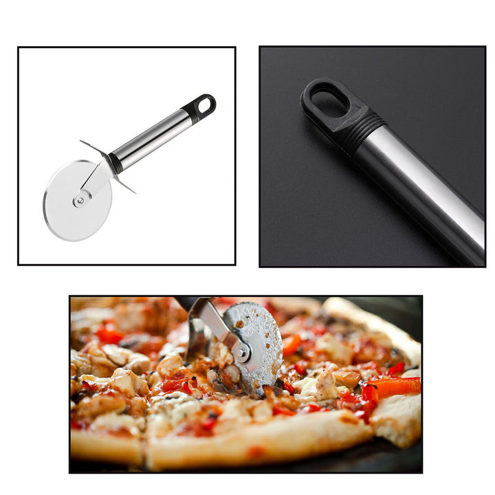 2732 STAINLESS STEEL PIZZA CUTTER, PASTRY CAKE SLICER, SHARP, WHEEL TYPE uploaded by DeoDap on 3/14/2022