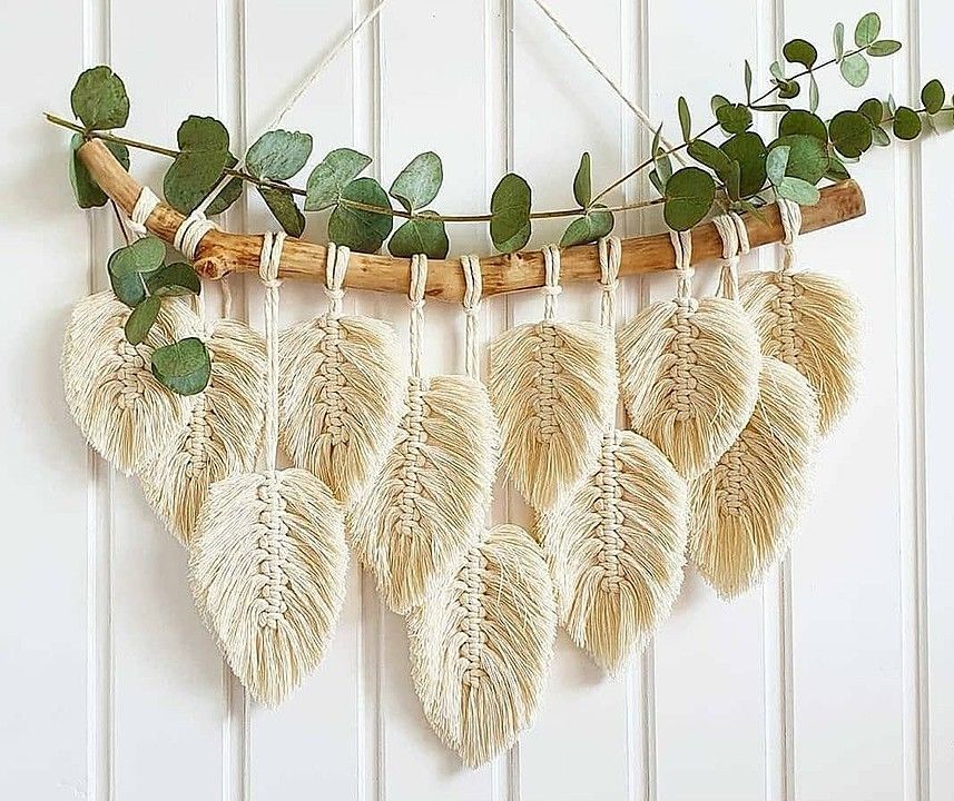 Macrame leaves wall hanging uploaded by business on 10/13/2020