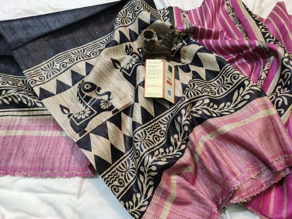Post image Pure tassar gichha block print silk saree
If you are interested in this saree so plz contact me 706164639q