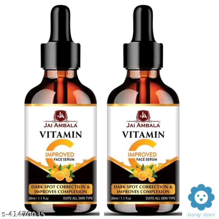 Post image Jai Ambala Improved Vitamin-C  Face Serum For Skin Brightning &amp; Wrinkle Face serum-30mlName: Jai Ambala Improved Vitamin-C  Face Serum For Skin Brightning &amp; Wrinkle Face serum-30mlProduct Name: Jai Ambala Improved Vitamin-C  Face Serum For Skin Brightning &amp; Wrinkle Face serum-30mlBrand Name: OthersSkin Type: All Skin TypesFlavour: Vitamin-C check my latest product in my store available in my store contact no :6203215101