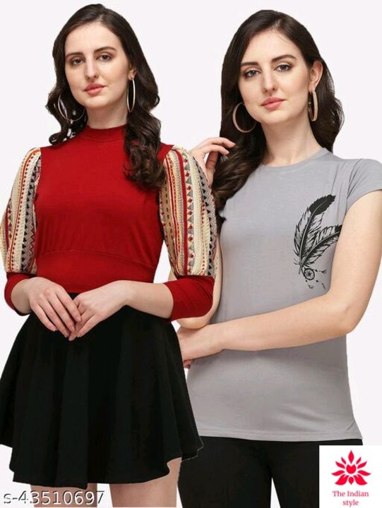 Post image ONE GET ONE 🆓🏷️  Price ₹525
💥 *FREE HOME DELIVERY*
💥 *FREE COD* 
💥  *Returns &amp; 100% Refound*
🚚 *Delivery*: Within 3 days 
📞 contact Number+918920327008

Catalog Name:*Urbane Ravishing Women Tshirts *
Fabric: Cotton
Sleeve Length: Short Sleeves
Pattern: Printed,Solid
Multipack: 2
Sizes:
XS, S, M, L, XL