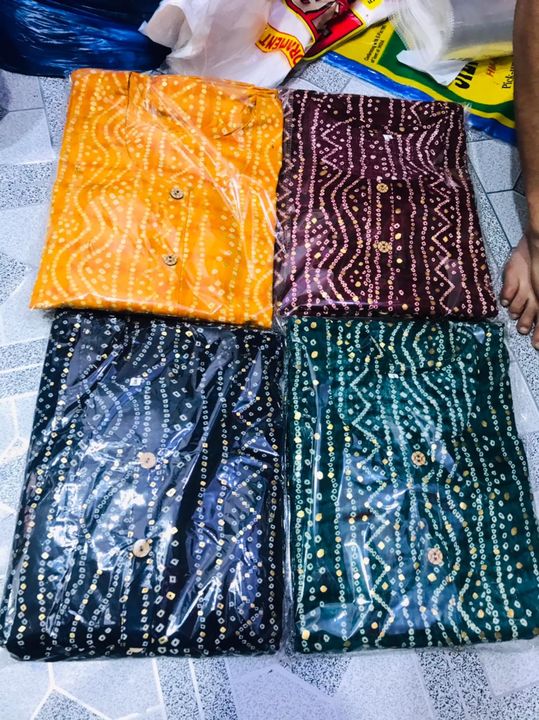 Rayon foil print kurti uploaded by business on 3/15/2022