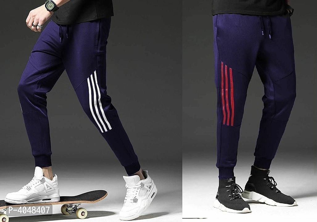 Men multicolored solid polyester slim fit joggers (pack of 2) uploaded by business on 10/13/2020