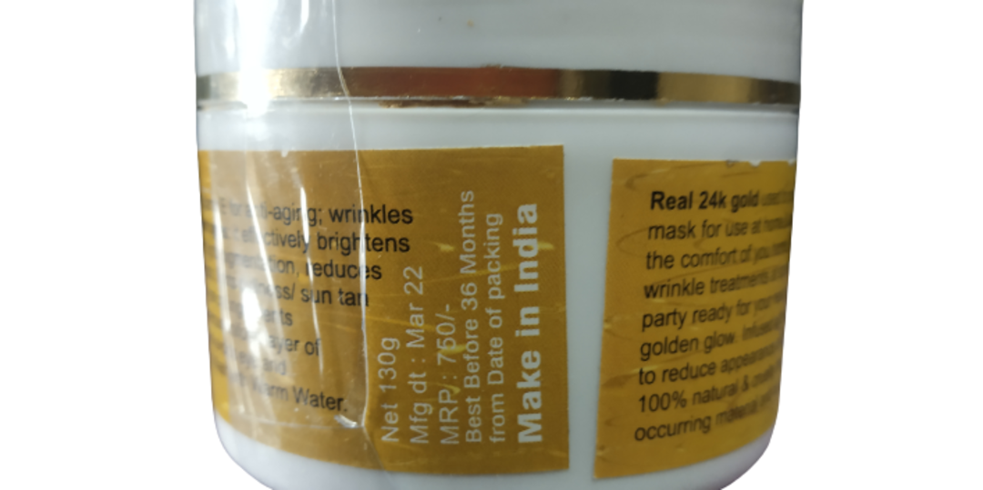 24k gold face mask uploaded by business on 3/15/2022