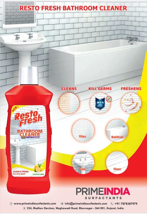 Resto fresh Bathroom cleaner uploaded by Prime India Surfactants on 3/15/2022