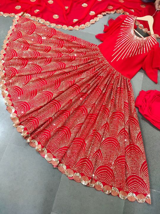 Post image Whatsapp 9819687844
*Jk-175*
*FABRICS DETAIL*
💃👚* GAUN *👚💃*#GAUN FABRIC*     :FAUX GEORGETTE HEVVY EMBROIDERY AND 5MM SIQUENCE WORK WITH FENCY RAFFAL FULL SLEEV *(FRONT SIDE OR BACK SIDE FULL WORK CHOLI WORK ONLY FRONT SIDE)**(FULLSTICHED)**#GAUN FLAIR*=3 METER 
*#GAUN INAR *      :HEVVY MICRO COTTON*#GAUN LANGTH*    :50-INCH*# GAUN SIZE*.      : 42 XL FREE SIZE *(fully stitched )*
💃👚 * BOTTOM *👚💃*#BOTTOM FABRICS* :MICRO COTTON*(FULLSTICHED)*
💃👚 * DUPATTA * 👚💃*# DUPATTA FABRICS* FAUX GEORGETTE WITH HEVVY EMBROIDERY AND 5MM SIQUENCE WORK WITH FOUR SIDE LESS BORDER   *(dupatta size 2.20 meter)*
*⚖️⚖️ WIGHT* :- 1 kg           💃💃💃💃

🎉💃ONE LAVEL UP 💃🎉🎉👗AONE QULITY👗🎉