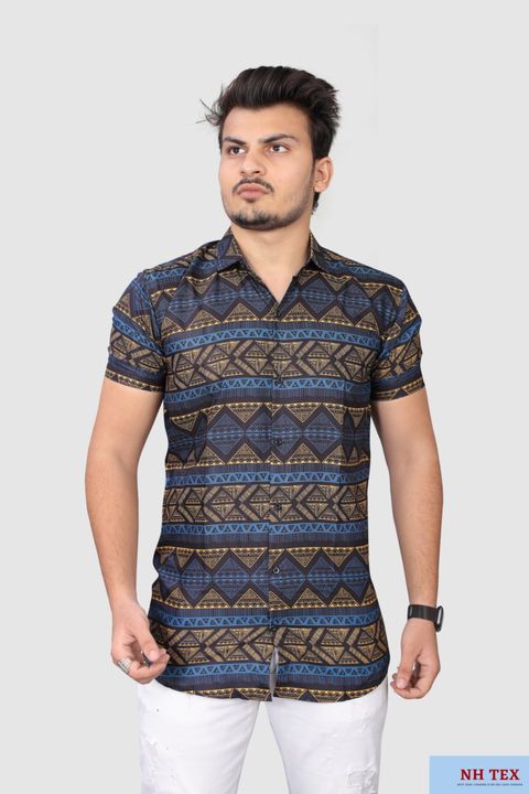 New men's collections Premium cotton digital printed Half Sleeves casual shirts for men. uploaded by Krishna Fashion on 3/15/2022
